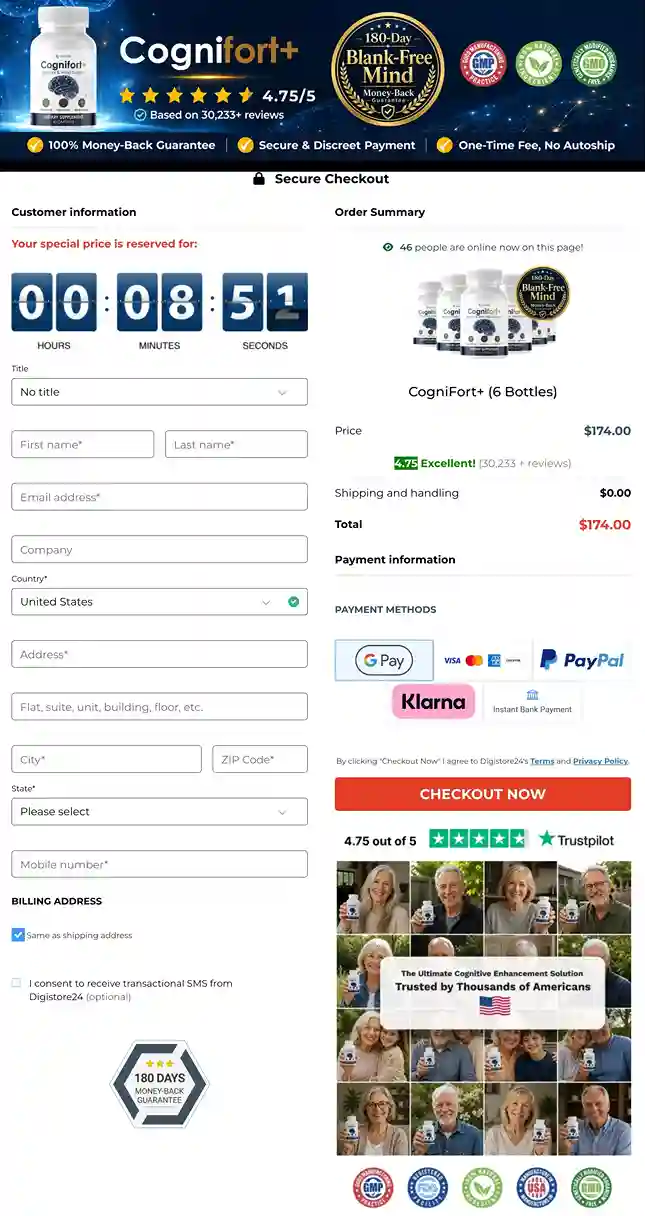 CogniFortPlus Secure Checkout